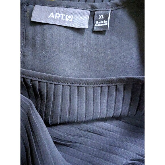 Apt 9 women's black sleeveless top XL preowned - Picture 3 of 4